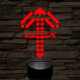 Minecraft pickaxe 7 színű 3D led lámpa