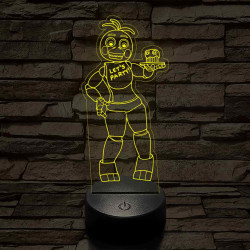 FNAF Chica 7 színű 3D led lámpa