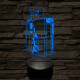 Minecraft Vasgólem 7 színű 3D led lámpa