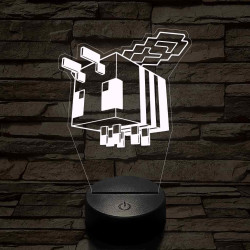 Minecraft méhecske 7 színű 3D led lámpa