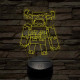 Minecraft Warden 7 színű 3D led lámpa