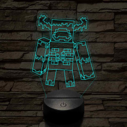 Minecraft Warden 7 színű 3D led lámpa