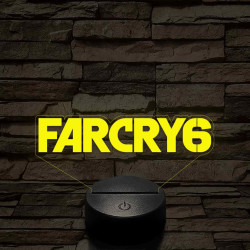 Farcry6 logo – 7 színű, színváltós 3D LED lámpa