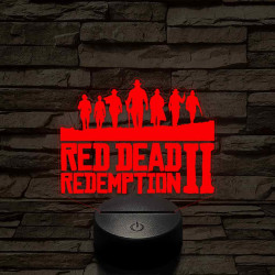 Red Dead 2 - 7 színű, színváltós 3D LED lámpa