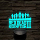 Red Dead 2 - 7 színű, színváltós 3D LED lámpa