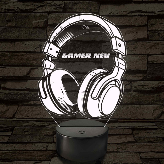 Gamer fejhallgató – 7 színű, színváltós LED lámpa