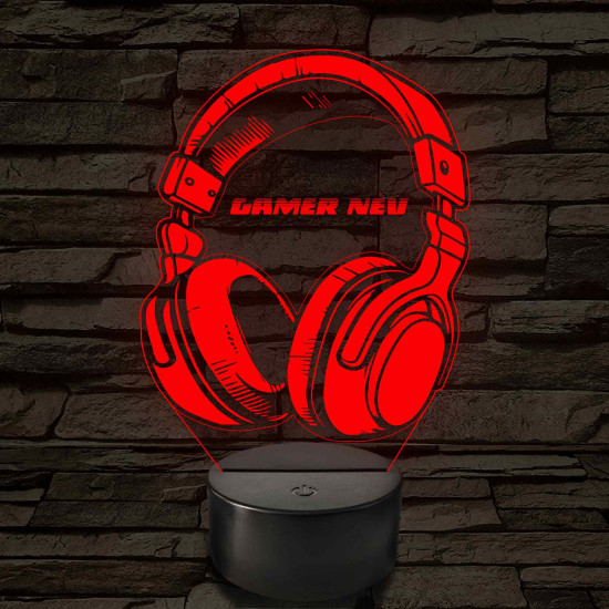 Gamer fejhallgató – 7 színű, színváltós LED lámpa