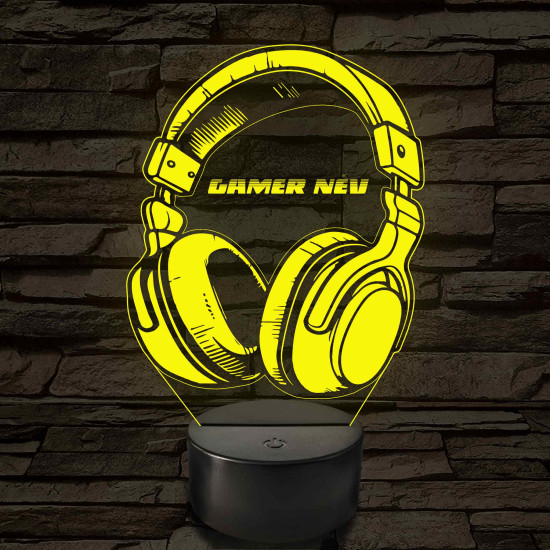 Gamer fejhallgató – 7 színű, színváltós LED lámpa