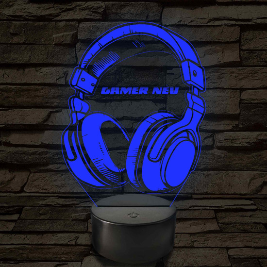 Gamer fejhallgató – 7 színű, színváltós LED lámpa