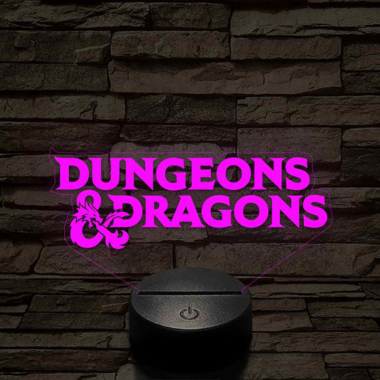 Dungeons & Dragons – 7 színű, színváltós 3D LED lámpa