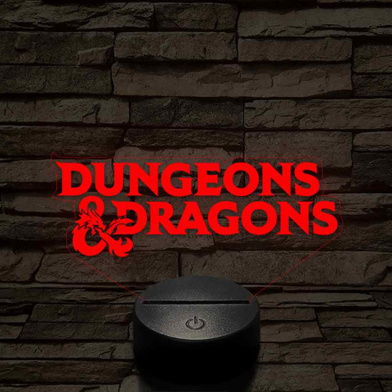 Dungeons & Dragons – 7 színű, színváltós 3D LED lámpa