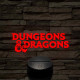 Dungeons & Dragons – 7 színű, színváltós 3D LED lámpa