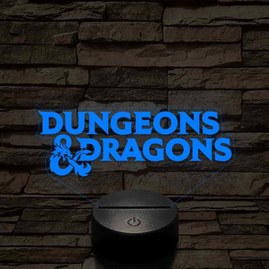 Dungeons & Dragons – 7 színű, színváltós 3D LED lámpa