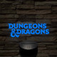 Dungeons & Dragons – 7 színű, színváltós 3D LED lámpa