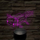 Minecraft Axolotl – 7 színű, színváltós 3D LED lámpa