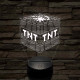 Minecraft TNT – 7 színű, színváltós 3D LED lámpa
