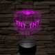Minecraft TNT – 7 színű, színváltós 3D LED lámpa
