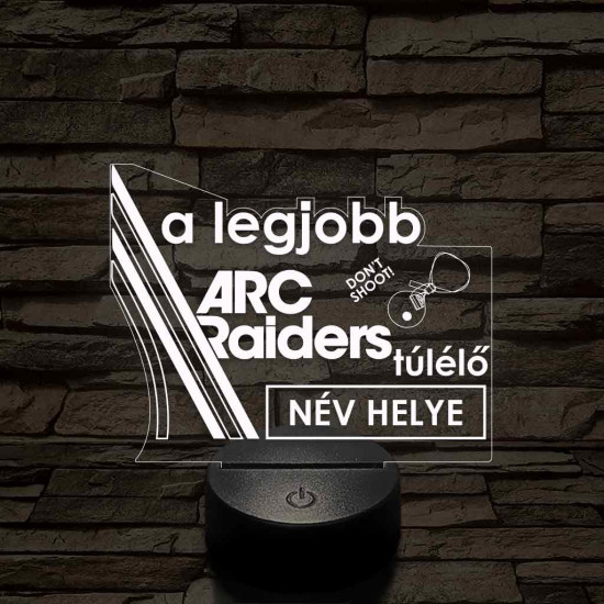 A legjobb ARC Raiders túlélő 7 színű 3D led lámpa