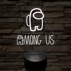 Among us logo – 7 színű, színváltós 3D LED lámpa