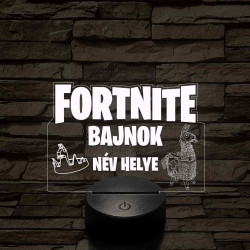 Fortnite bajnok 7 színű 3D led lámpa