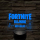 Fortnite bajnok 7 színű 3D led lámpa