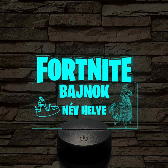 Fortnite bajnok 7 színű 3D led lámpa