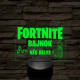 Fortnite bajnok 7 színű 3D led lámpa