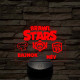 Brawl Stars bajnok 7 színű 3D led lámpa