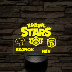 Brawl Stars bajnok 7 színű 3D led lámpa