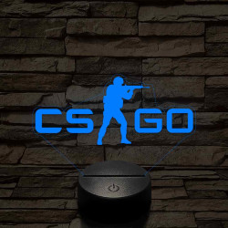 Counter Strike logo – 7 színű, színváltós 3D LED lámpa