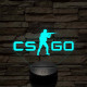 Counter Strike logo – 7 színű, színváltós 3D LED lámpa