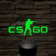 Counter Strike logo – 7 színű, színváltós 3D LED lámpa
