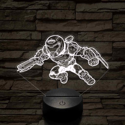 Doom Slayer – 7 színű, színváltós 3D LED lámpa