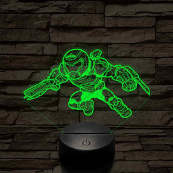 Doom Slayer – 7 színű, színváltós 3D LED lámpa