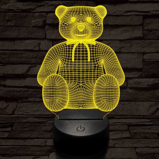 Masnis maci, 7 színű 3D led lámpa