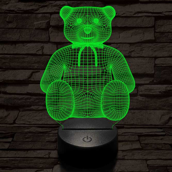 Masnis maci, 7 színű 3D led lámpa