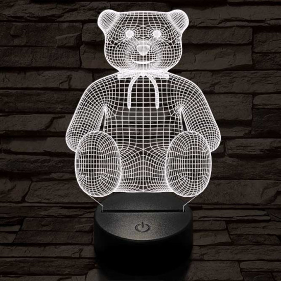 Masnis maci, 7 színű 3D led lámpa