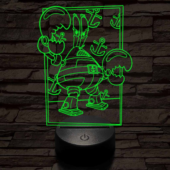 Rák-úr színű 3D led lámpa