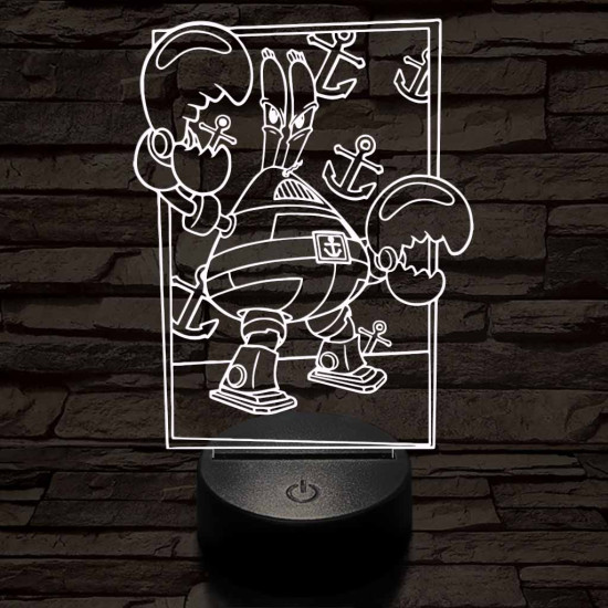Rák-úr színű 3D led lámpa