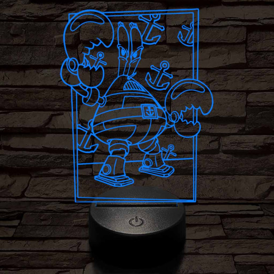 Rák-úr színű 3D led lámpa