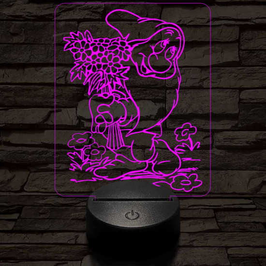Szende Törpe 7 színű 3D led lámpa