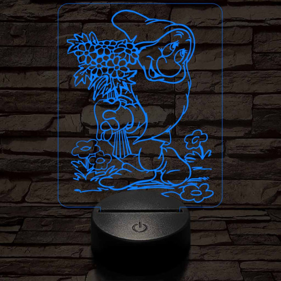 Szende Törpe 7 színű 3D led lámpa