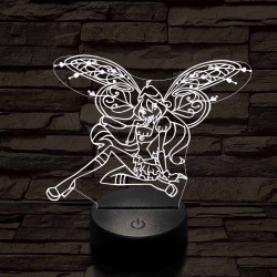 Tündér lány pihen 3D led lámpa