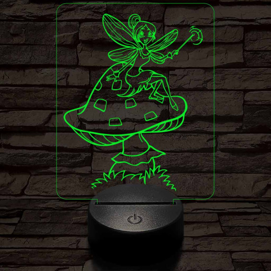 Tündér lány varázsol 3D led lámpa