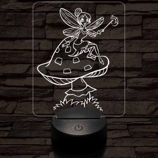 Tündér lány varázsol 3D led lámpa
