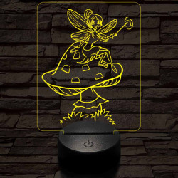Tündér lány varázsol 3D led lámpa