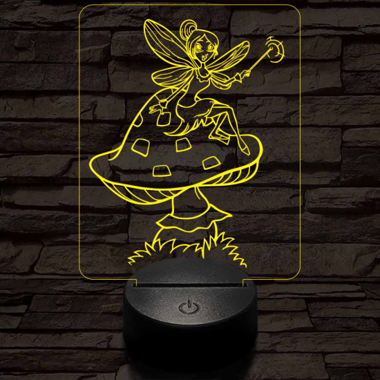 Tündér lány varázsol 3D led lámpa