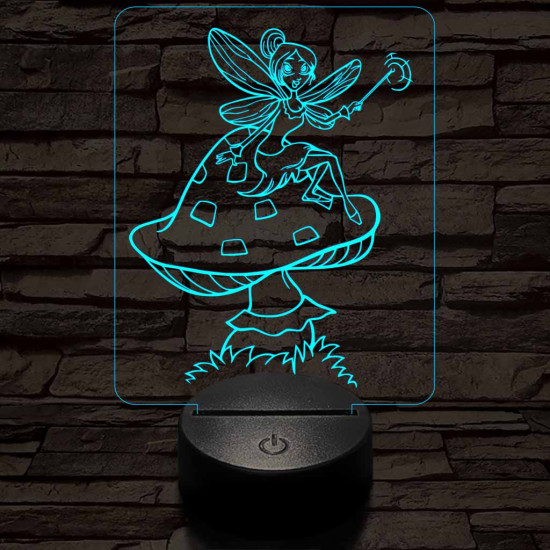 Tündér lány varázsol 3D led lámpa
