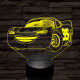 Villám McQueen 7 színű 3D led lámpa