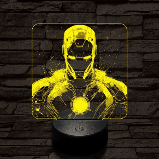 Menő vashős 7 színű valósághű 3D led lámpa